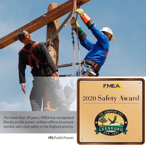 FMEA safety award photo with lineman